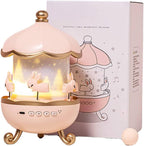 Bunny Carousel Rotating Night Light | Star Projector | Built-in Speaker | Casvero